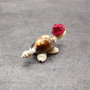 Cowrie Shell Sea Turtle Figurines Red Hat (3 figures approx. 2+ inches) Cute Cowrie Seashell Sea Turtles for gifts decor & display!