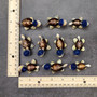 Cowrie Shell Sea Turtle Figurines Dark Blue Hat (3 figures approx. 2+ inches) Cute Cowrie Seashell Sea Turtles for gifts decor & display!
