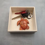 Handmade Koa Wood Sea Turtle Keychain (1 keychain approx. 2.5+ inches) Wooden Sea Turtle Keychain for gifting or decorative charm! Copyright 2025 SeaShellSupply.com