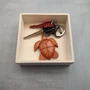 Handmade Koa Wood Sea Turtle Keychain (1 keychain approx. 2.5+ inches) Wooden Sea Turtle Keychain for gifting or decorative charm!