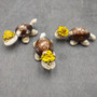 Cowrie Shell Sea Turtle Figurines Yellow Hat (3 figures approx. 2+ inches) Cute Cowrie Seashell Sea Turtles for gifts decor & display! Cowrie Shell Sea Turtle Figurines Yellow Hat (3 figures approx. 2+ inches) Cute Cowrie Seashell Sea Turtles for gifts decor & display!