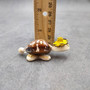 Cowrie Shell Sea Turtle Figurines Yellow Hat (3 figures approx. 2+ inches) Cute Cowrie Seashell Sea Turtles for gifts decor & display! Copyright 2025 SeaShellSupply.com