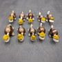 Cowrie Shell Sea Turtle Figurines Yellow Hat (3 figures approx. 2+ inches) Cute Cowrie Seashell Sea Turtles for gifts decor & display!