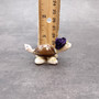 Cowrie Shell Sea Turtle Figurines Purple Hat (3 figures approx. 2+ inches) Cute Cowrie Seashell Sea Turtles for gifts decor & display! Copyright 2025 SeaShellSupply.com.