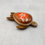 Wooden Sea Turtle Magnet Orange Hibiscus Flower (1 magnet approx. 2+ inches) Wood Sea Turtle Magnet gift for fridges cabinets doors! Copyright 2025 SeaShellSupply.com.