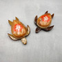 Wooden Sea Turtle Magnet Orange Hibiscus Flower (1 magnet approx. 2+ inches) Wood Sea Turtle Magnet gift for fridges cabinets doors! Copyright 2025 SeaShellSupply.com.