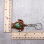 Green Hibiscus Painted Wooden Sea Turtle Keychain (1 keychain approx. 4.25+ inches) Wooden Sea Turtle Key Fob for gifting or party favors!