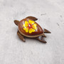 Wooden Sea Turtle Magnet Yellow Hibiscus Flower (1 magnet approx. 2+ inches) Wood Sea Turtle Magnet gift for fridges cabinets doors! Copyright 2025 SeaShellSupply.com.