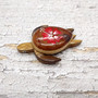 Wooden Sea Turtle Magnet Red Hibiscus Flower (1 magnet approx. 2+ inches) Wood Sea Turtle Magnet gift for fridges cabinets doors! Copyright 2025 SeaShellSupply.com.