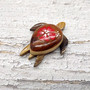 Wooden Sea Turtle Magnet Red Hibiscus Flower (1 magnet approx. 2+ inches) Wood Sea Turtle Magnet gift for fridges cabinets doors! Copyright 2025 SeaShellSupply.com.