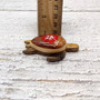 Wooden Sea Turtle Magnet Red Hibiscus Flower (1 magnet approx. 2+ inches) Wood Sea Turtle Magnet gift for fridges cabinets doors! Copyright 2025 SeaShellSupply.com.