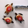 Wooden Sea Turtle Magnet Red Hibiscus Flower (1 magnet approx. 2+ inches) Wood Sea Turtle Magnet gift for fridges cabinets doors! Copyright 2025 SeaShellSupply.com.
