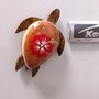 Wooden Sea Turtle Magnet Red Hibiscus Flower (1 magnet approx. 2+ inches) Wood Sea Turtle Magnet gift for fridges cabinets doors! Copyright 2025 SeaShellSupply.com.