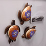 Wooden Sea Turtle Magnet Purple Hibiscus Flower (1 magnet approx. 2+ inches) Wood Sea Turtle Magnet gift for fridges cabinets doors! Copyright 2025 SeaShellSupply.com.
