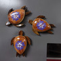 Wooden Sea Turtle Magnet Purple Hibiscus Flower (1 magnet approx. 2+ inches) Wood Sea Turtle Magnet gift for fridges cabinets doors! Copyright 2025 SeaShellSupply.com.