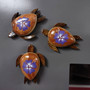 Wooden Sea Turtle Magnet Purple Hibiscus Flower (1 magnet approx. 2+ inches) Wood Sea Turtle Magnet gift for fridges cabinets doors! Copyright 2025 SeaShellSupply.com.