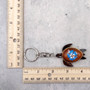 Blue Hibiscus Painted Wooden Sea Turtle Keychain (1 keychain approx. 4.25+ inches) Wooden Sea Turtle Key Fob for gifting or party favors! Copyright 2025 SeaShellSupply.com.