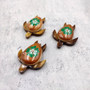 Wooden Sea Turtle Magnet Green Hibiscus Flower (1 magnet approx. 2+ inches) Wood Sea Turtle Magnet gift for fridges cabinets doors! Copyright 2025 SeaShellSupply.com.