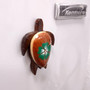 Wooden Sea Turtle Magnet Green Hibiscus Flower (1 magnet approx. 2+ inches) Wood Sea Turtle Magnet gift for fridges cabinets doors! Copyright 2025 SeaShellSupply.com.