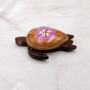 Wooden Sea Turtle Magnet Pink Hibiscus Flower (1 magnet approx. 2+ inches) Wood Sea Turtle Magnet gift for fridges cabinets doors! Copyright 2025 SeaShellSupply.com.