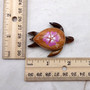 Wooden Sea Turtle Magnet Pink Hibiscus Flower (1 magnet approx. 2+ inches) Wood Sea Turtle Magnet gift for fridges cabinets doors!