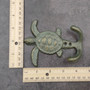 Cast Iron Sea Turtle Wall Hooks Green Gold Patina (1 metal hook approx. 4.75+ inches) Green Sea Turtle Double Wall Hook for coastal decor! Copyright 2025 SeaShellSupply.com.