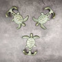 Cast Iron Sea Turtle Wall Hooks Green Gold Patina (1 metal hook approx. 4.75+ inches) Green Sea Turtle Double Wall Hook for coastal decor! Copyright 2025 SeaShellSupply.com.