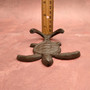 Cast Iron Sea Turtle Wall Hooks Brown Patina (1 metal hook approx. 4.75+ inches) Brown Sea Turtle Double Wall Hook for coastal decor! Copyright 2025 SeaShellSupply.com.