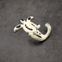 Cast Iron Sea Turtle Wall Hooks White Distressed (1 metal hook approx. 4.75+ inches) White Sea Turtle Double Wall Hook for coastal decor! Copyright 2025 SeaShellSupply.com.