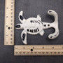 Cast Iron Sea Turtle Wall Hooks White Distressed (1 metal hook approx. 4.75+ inches) White Sea Turtle Double Wall Hook for coastal decor! Copyright 2025 SeaShellSupply.com.