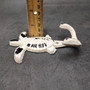 Cast Iron Sea Turtle Wall Hooks White Distressed (1 metal hook approx. 4.75+ inches) White Sea Turtle Double Wall Hook for coastal decor! Copyright 2025 SeaShellSupply.com.