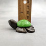 Painted Marble Stone Grey Sea Turtle (1 stone figure approx. 2+ inches) Carved Colorful Turtle Figurine for collecting & coastal home decor! 2025 SeaShellSupply.com.