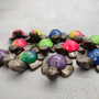 Painted Marble Stone Grey Sea Turtle (1 stone figure approx. 2+ inches) Carved Colorful Turtle Figurine for collecting & coastal home decor! 2025 SeaShellSupply.com.