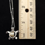 Sea Turtle Pearl Locket Necklace Kit Silver Tone (approx. 17.5+ inches AROUND) Fun Sea Turtle Pearl Pendant Necklace Jewelry Kit to gift!  Copyright 2025 SeaShellSupply.com.