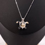 Sea Turtle Pearl Locket Necklace Kit Silver Tone (approx. 17.5+ inches AROUND) Fun Sea Turtle Pearl Pendant Necklace Jewelry Kit to gift!  Copyright 2025 SeaShellSupply.com.