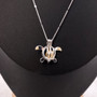 Sea Turtle Pearl Locket Necklace Kit Silver Tone (approx. 17.5+ inches AROUND) Fun Sea Turtle Pearl Pendant Necklace Jewelry Kit to gift!