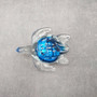 Glass Sea Turtle Figurine Blue Swirl (1 figure approx. 4.5 inches long) Blue Glass Sea Turtle for coastal home decor charm & collecting! Copyright 2025 SeaShellSupply.com.