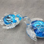 Glass Sea Turtle Figurine Blue Swirl (1 figure approx. 4.5 inches long) Blue Glass Sea Turtle for coastal home decor charm & collecting! Copyright 2025 SeaShellSupply.com.
