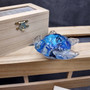 Glass Sea Turtle Figurine Blue Swirl (1 figure approx. 4.5 inches long) Blue Glass Sea Turtle for coastal home decor charm & collecting! Copyright 2025 SeaShellSupply.com.