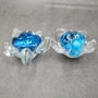 Glass Sea Turtle Figurine Ocean Blue (1 figure approx. 4.5 inches long) Blue Glass Sea Turtle for coastal home decor charm & collecting!