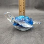 Glass Sea Turtle Figurine Ocean Blue (1 figure approx. 4.5 inches long) Blue Glass Sea Turtle for coastal home decor charm & collecting!
