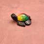 Painted Marble Stone Black Sea Turtle (1 stone figure approx. 2+ inches) Carved Colorful Turtle Figurine for collecting & decor! Copyright 2025 SeaShellSupply.com.