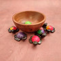 Painted Marble Stone Black Sea Turtle (1 stone figure approx. 2+ inches) Carved Colorful Turtle Figurine for collecting & decor!