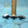 Natural Marble Stone Black Sea Turtle (1 stone figure approx. 2+ inches) Carved Marble Turtle Figurine for coastal home shelf decor! Copyright 2025 SeaShellSupply.com.
