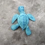 Small Metal Aqua Blue Sea Turtle Figurine (1 turtle figure approx. 3.75+ inches) Small Iron Blue Sea Turtle for coastal home decor & gifts!