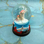 Brown Sea Turtle Seasonal Holiday Water Globe (1 globe approx. 4+ inches tall) Decorative Brown Sea Turtles Water Globe for coastal display! Copyright 2025 SeaShellSupply.com.