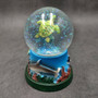 Green Sea Turtle Seasonal Holiday Water Globe (1 globe approx. 4+ inches tall) Charming Brown Sea Turtle Wave Globe for coastal display! Copyright 2025 SeaShellSupply.com.