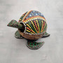Painted Coconut Sea Turtle Bobblehead Handmade Blue Dot (1 sea turtle approx. 6.5 inches) Painted Coconut Sea Turtle Figure for home décor!