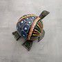 Painted Coconut Sea Turtle Bobblehead Handmade Blue Dot (1 sea turtle approx. 6.5 inches) Painted Coconut Sea Turtle Figure for home décor!