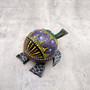 Painted Coconut Sea Turtle Bobblehead Handmade Purple Dot (1 sea turtle approx. 6.5 inches) Painted Coconut Sea Turtle for home décor!